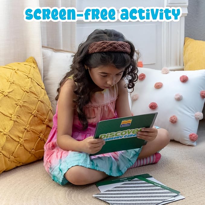 Mindful Motions Sensory Cards, Discover, 12 Dynamic Patterns and 2 Sliders | Screen-Free Visual Sensory Toys