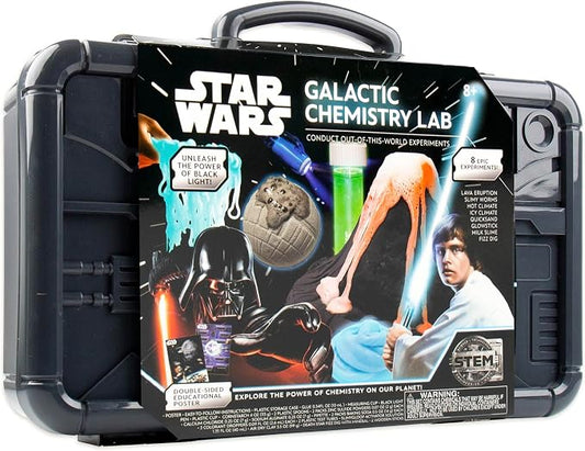 STAR WARS Galactic Chemistry Lab, Science Kit for Kids with 8 Easy Experiments and Reactions, Including DIY Lightsaber, Slime & Earth Science, Toys, Chemistry Set, Gifts for 6 Year Old Boys