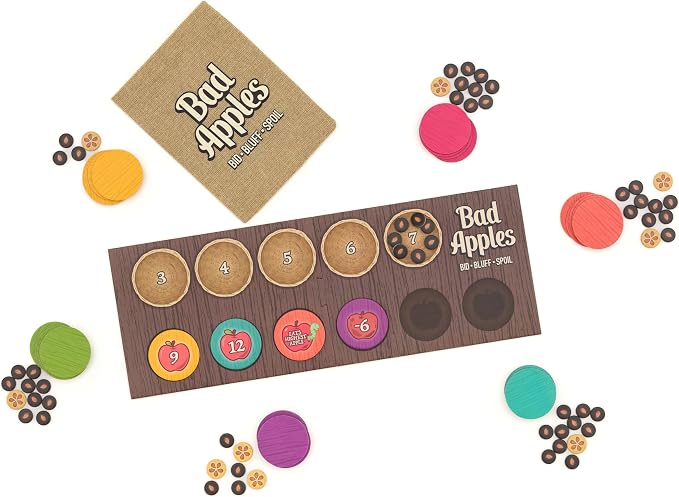 Lost Boy Entertainment Bad Apples - Board Games - Family Games - Party Games - for Adults and Teens - Strategy - Bidding & Bluffing - Game Night