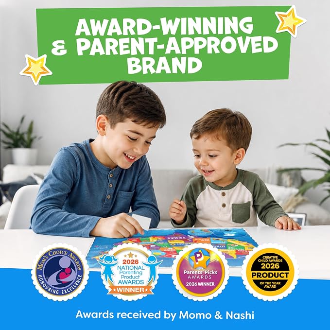 United States Puzzles for Kids Ages 4-6, 6-8 - Educational Toys for Boys & Girls - 70Pcs USA Map Kids Puzzles with 50 States & Capitals - Floor Jigsaw Kids Puzzle - Learning Activities Gifts