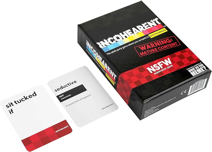 WHAT DO YOU MEME? Incohearent Expansion Pack NSFW Edition By Relatable, Designed to Add On to Incohearent Core Game, Funny Card Game for Adults, Good for Party Games, Includes 180 Cards