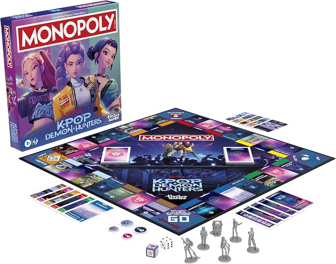 Monopoly: Kpop Demon Hunters Edition Board Game | Family Games for Kids, Teens, and Adults | Fun Gifts for Kids | 2 to 6 Players | Ages 8+