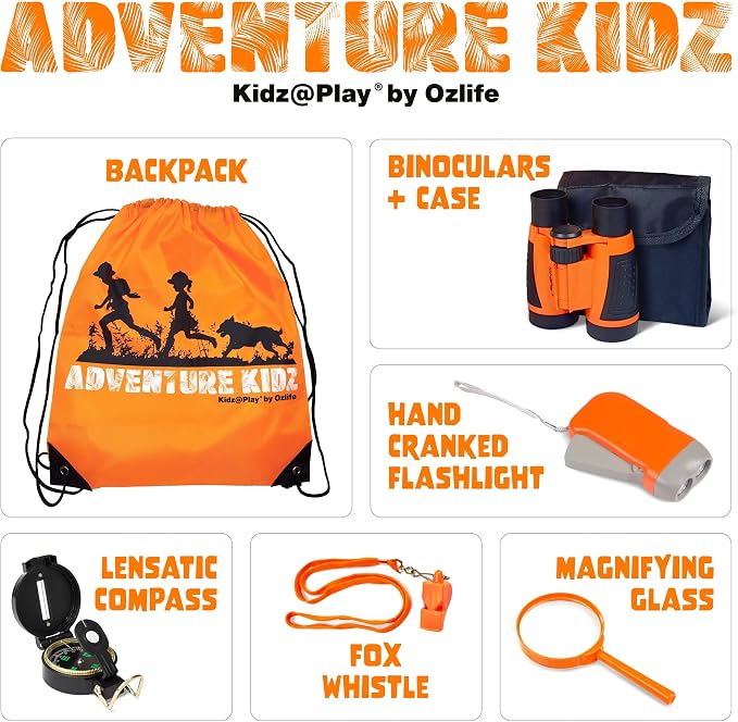 Adventure Kidz Orange Outdoor Exploration Kit for Children