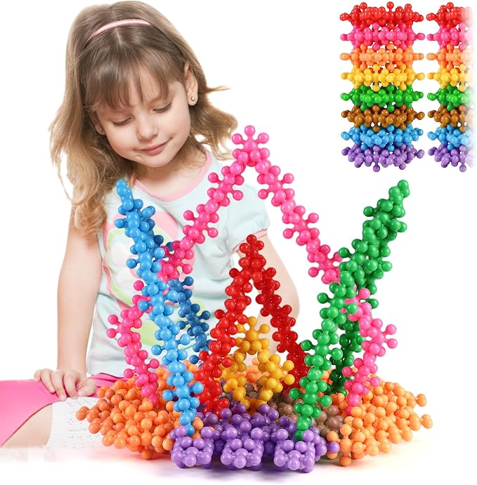TOMYOU 300 Pieces Building Blocks Kids STEM Toys Educational Classroom | Sensory, Interlocking Solid Plastic for Preschool Boys and Girls Aged 3+, Safe Material Creativity