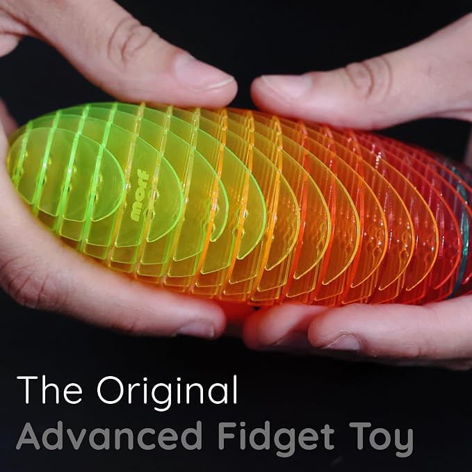 Morf Worm 3D Sensory Fidget Toy, Rainbow, Large | Quiet Fidget Toy: Sensory Figgy toy for focus and stress relief; satisfying tactile play for classrooms, desks, and travel