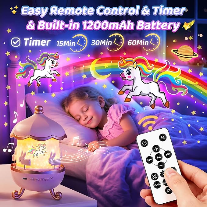 Staryou Sensory Lights Sound Machine Baby Night Light Projector Sensory Toys for Kids with Autism Toys for Girls 3-10 | 15 White Noise 15 Films 21Colors Night Light for Kids, Fidget Toys for Kids