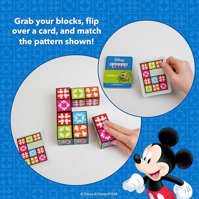 Disney Puzzle Blitz, Puzzle Game, Board Games for Family Night, 8+ | Disney Toys, Family Game Night, Travel Games, Screen-Free, Holiday Game, Kids Board Game, Strategy Games