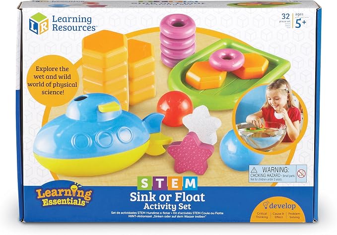 Learning Resources STEM Sink or Float Activity Set | Early Science Concepts, 32 Pieces, Ages 5+