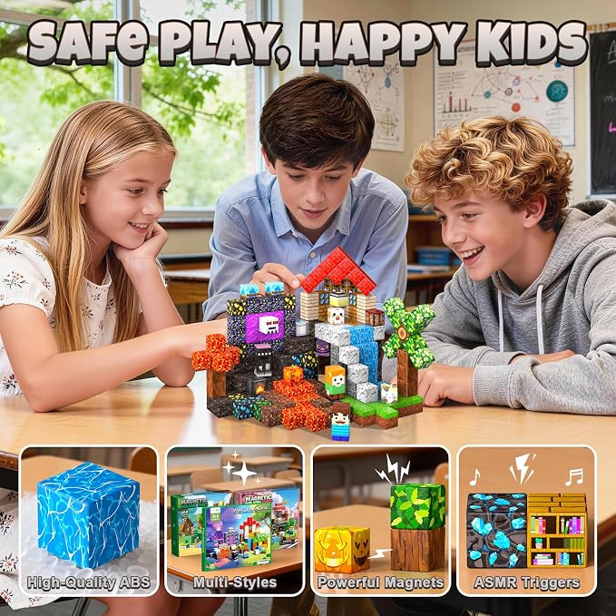 Magnetic Blocks, 100PCS Toys Building Cube Birthday Gifts for Kids | Magnetic Cubes, 0.8 inches Building Blocks, STEM Construction Toys Christmas Birthday Gifts for Kids Boys Girls