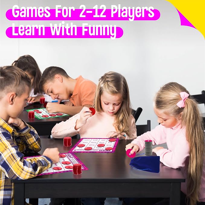 SpriteGru Sight Word Bingo Game, 120 Sight Words Learn to Read Level 3 & Level 4 Bingo Board Game Dolch's & Fry's Words Lists for Kindergarten and Preschool Kids 5+, Perfect for Classroom & At Home