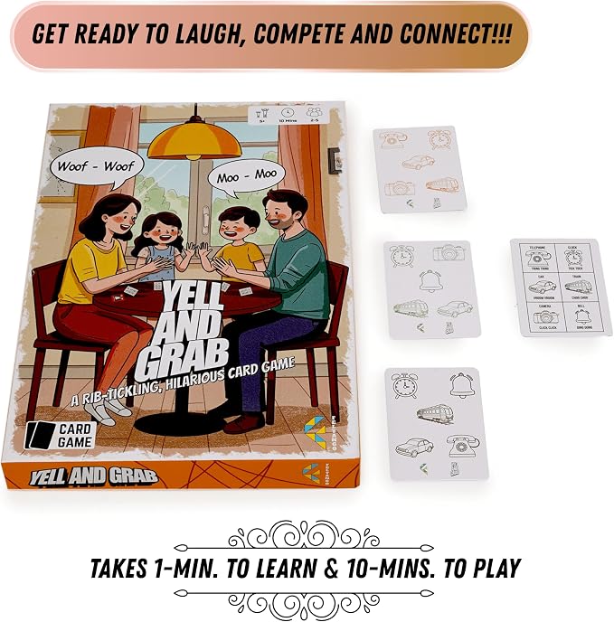 Yell and Grab, Card Games for Kids