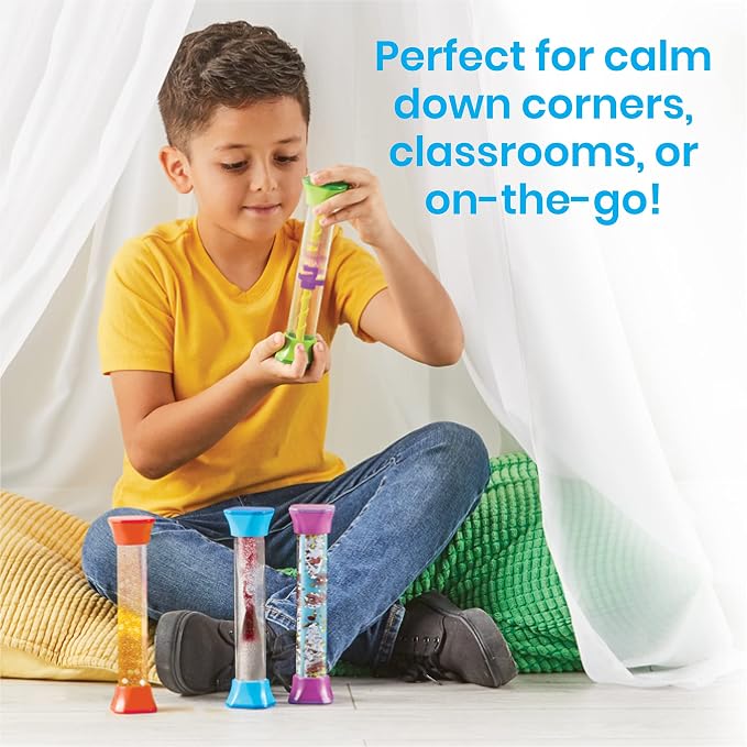 hand2mind Sensory Fidget Tubes, Sensory Toys, Travel Toys, Quiet Fidgets for Classroom, Calm Down Corner Supplies, Anxiety Relief Items for Kids, Toddler Stocking Stuffers, for Kids | Sensory Toys, Travel Toys, Quiet Fidgets, Anxiety Relief Items, Pres...