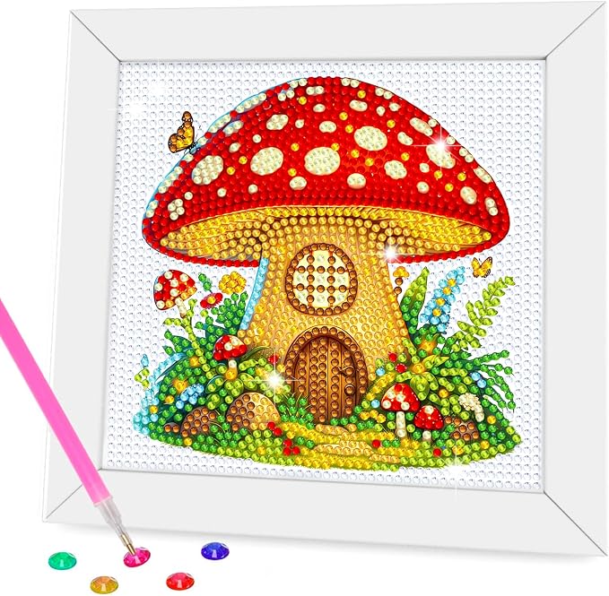 Nardoll Diamond Art Kits - Arts and Crafts - Diamond Art Painting with Wooden Frame - GEM Art for Girls Boys Adults Beginners Home Wall Decor Gifts