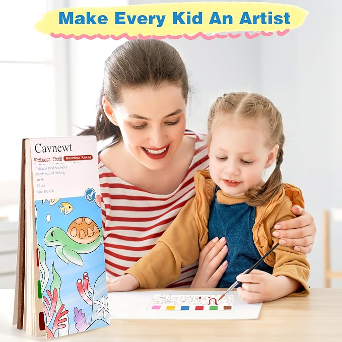 Cavnewt Watercolor Coloring Books for Kids Ages 4-8