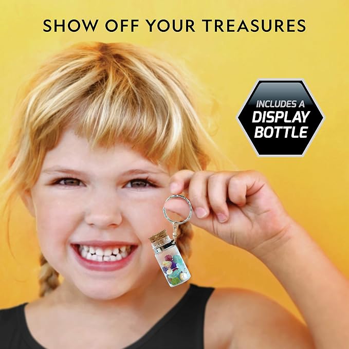 National Geographic Birthstone Dig Kit with 12 Genuine Gemstones for Kids | Real Diamond, Ruby, Sapphire & Pearl Specimens, 12 Genuine Birthstones, Gem Mining Activity, Rock Collection, Birthday Gift