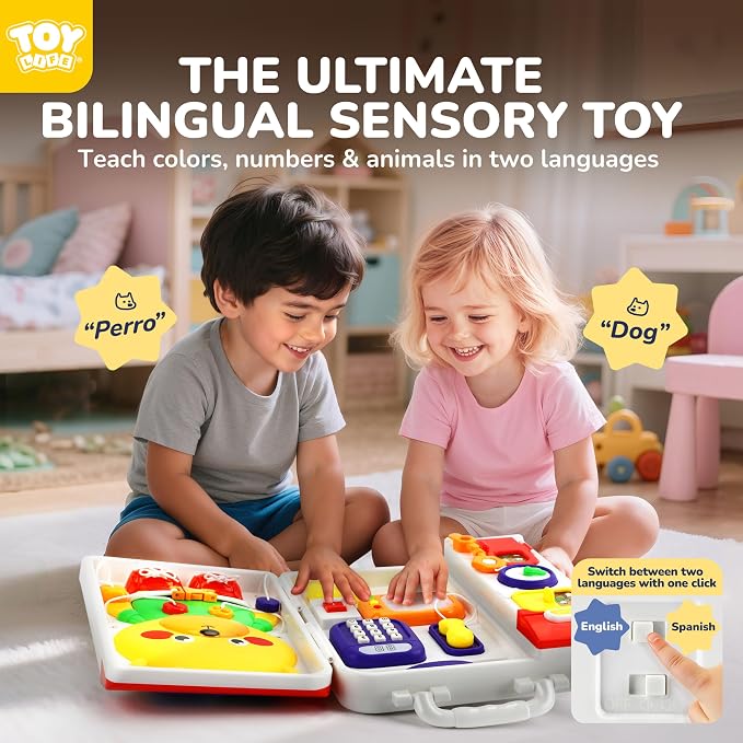 TOY Life Toddler Montessori Busy Board for 1-2 Year Old, 20‑in‑1 Baby Musical Toddler Toys, Early Educational Baby Montessori Toys for Toddler 1‑3, Easter Birthday Gift for 1+ Year Old Boys Girls