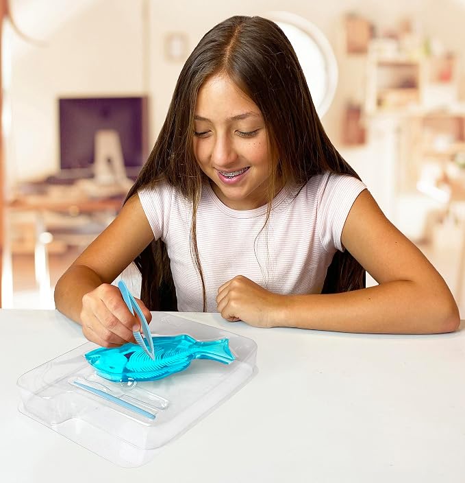 Dissect-It, Piranha Dissection Kit, STEM Toys for Kids, Ages 6+ | Piranha Anatomy, Examine Realistic Organs & Complete Skeleton, Then Rebuild with 2 Gel Refill Packs for STEM Learning