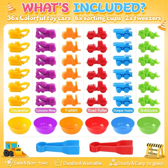RAEQKS Counting Sorting Toys Matching Stacking Games with Bowls Sensory Preschool Learning Activities Educational Montessori Stacking Toy Gifts Sets for Kids Aged 3 4 5 Years Old Boys Girls