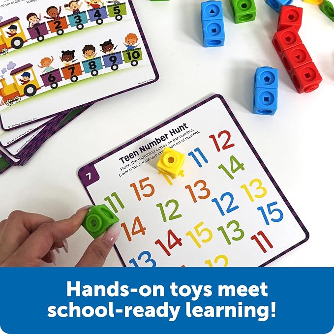Learning Resources Skillbuilders Numbers Learning Kit | Math Manipulatives, Linking Cubes, Homeschool Supplies, Preschool Classroom Must Haves, Toddler Activities