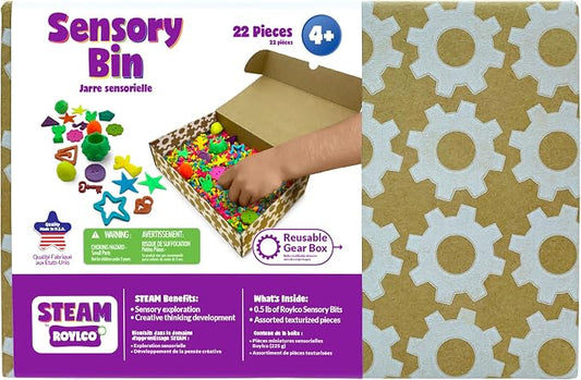 Roylco STEAM Sensory Bin - Table Top Sensory Kit - Sensory Bin to Boost Up Fine Motor Skills - Learning Toy for Kids