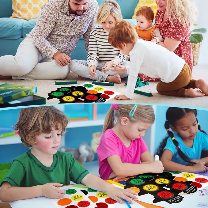Eaasty 30 Pcs Sunday School Crafts for Kids Traffic Light Religious Crafts