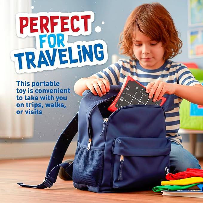 Electronic Light-Up Activity Pad for Kids Ages 6-12+ | 8-in-1 Handheld Game | Brain & Memory Games | Great Gift Ideas for Boys and Girls. Focus Training | Educational Travel Toy