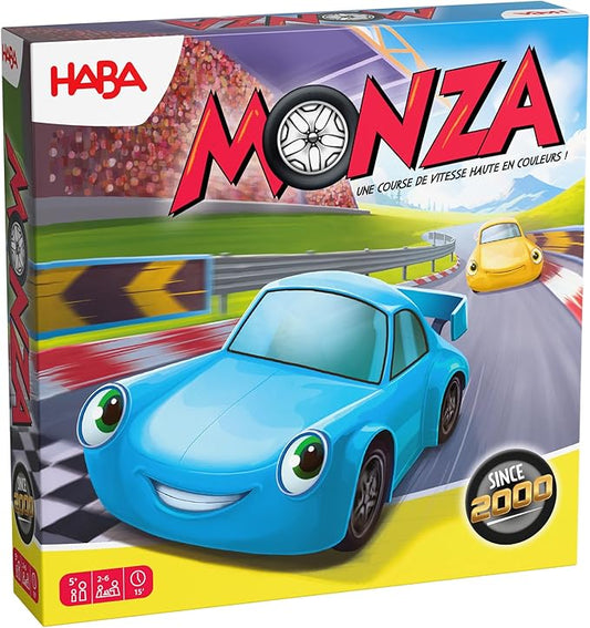 HABA Monza Car Racing Board Game for Kids, Color Matching Strategy Game, Ages 5+