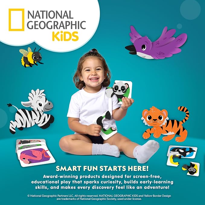 National Geographic Kids Microscope Toy Science Kit, Dino-Scope for Age 3+ | Microscope for Kids Ages 3+ with 5x Magnification, LED Light, Wide Field of View, Focus Knob, Toddler STEM Activities