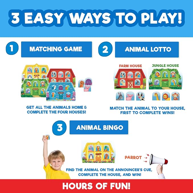 Doctor Jupiter Who's in The House Game for Kids Ages 2-3-4 Year Old | Birthday Gift for Boys & Girls Ages 2,3,4, Who's in The House Game, Toddler Educational Toy, Learning Activity Set