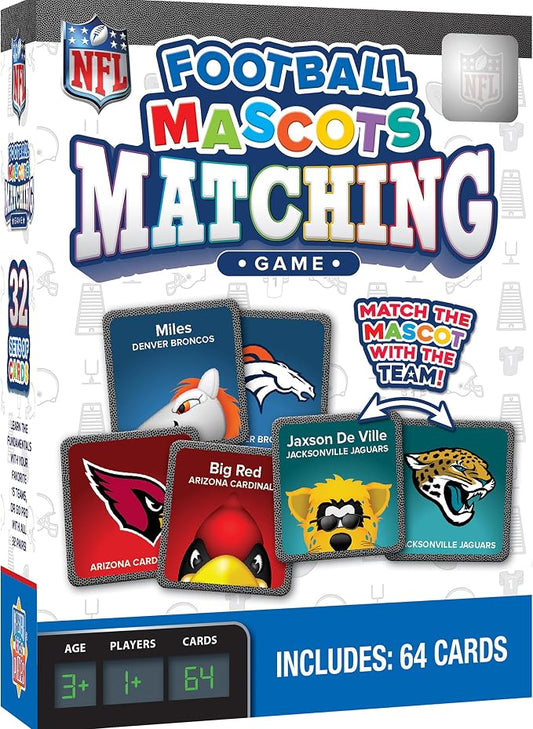MasterPieces Sports Games - NFL Mascots Matching Game - Game for Kids and Family - Laugh and Learn