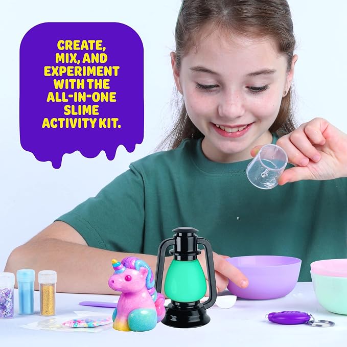 Slime Kit for Girls Ages 8-12 - All-in-One DIY Slime Making Kit - Kids Gift | Galaxy Unicorn Glow-in-the-Dark Slime Set - Birthday Gift for Tween Girls 8 9 10 11 12 - STEM Fun for Kids
