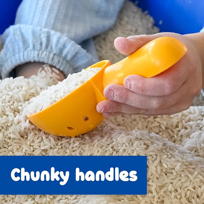 SPARK & WOW Sensory Bin Tinker Tools, 4 Sensory Table Accessories | Small Shovels for Kids, Sandbox Toys for Toddlers