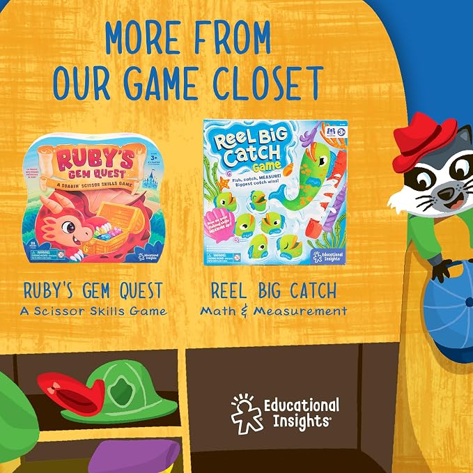 Educational Insights Raccoon Rumpus - Color Matching Game for Kids, 2-in-1 Memory Matching Games for Toddlers 3-5, Skill-Building Preschool Games, Early Learning Color Board Game, Boys & Girls Ages 3+