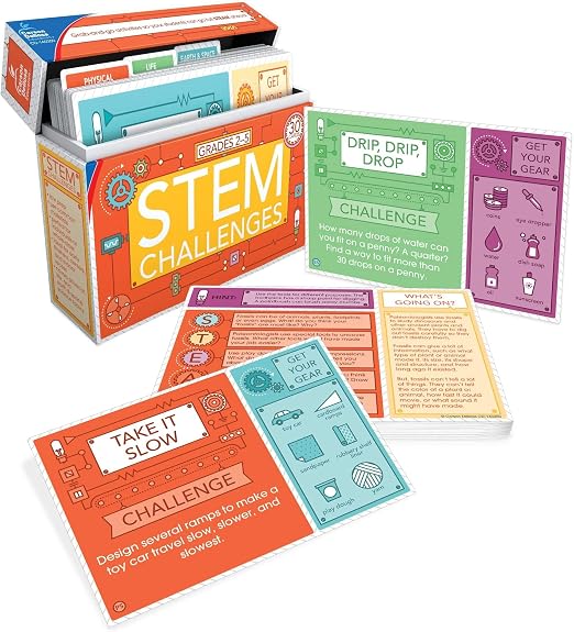 Carson Dellosa Stem Challenges, Seasonal, Physical, Life, Earth & Space Science Kits for Kids Ages 8-12, Educational Games and Experiments for 3rd Grade and Up (Pack of 6)