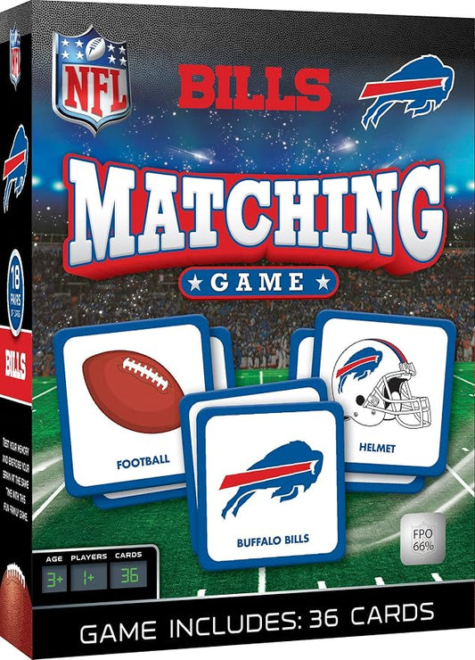 MasterPieces Sports Games - Buffalo Bills NFL Matching Game - Game for Kids and Family - Laugh and Learn