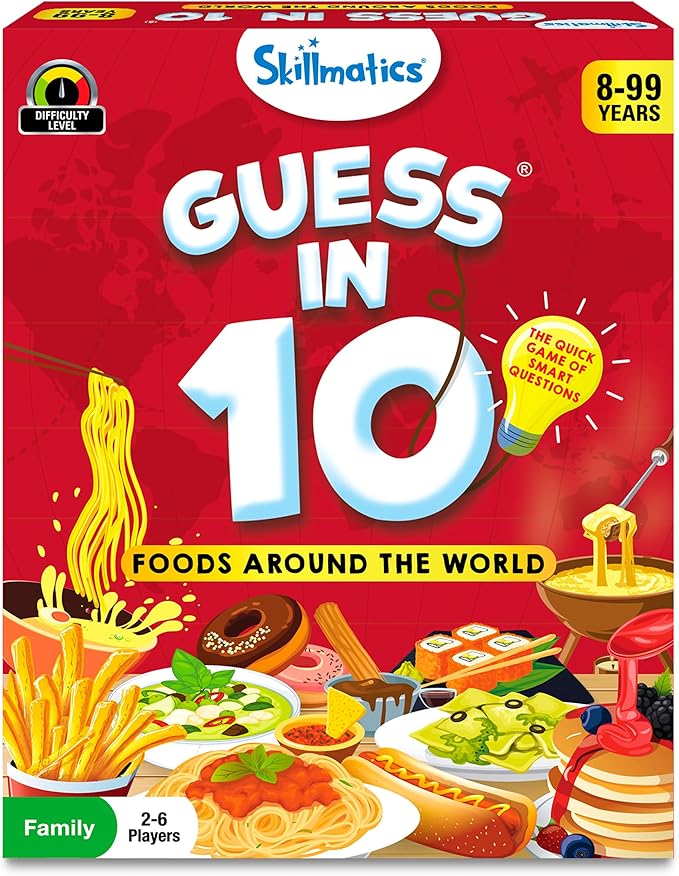 Skillmatics Guess in 10 Foods Around The World - Card & Trivia Game | Educational Travel Toys for Boys and Girls, Board Games, Geography & History, Gift for Kids Ages 8 & Up