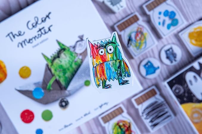 Devir - The Color Monster Travel Board Game, Cooperative Emotional Learning Game for Kids & Families, 2-5 Players, Ages 4+, Playtime 25, (English Version)