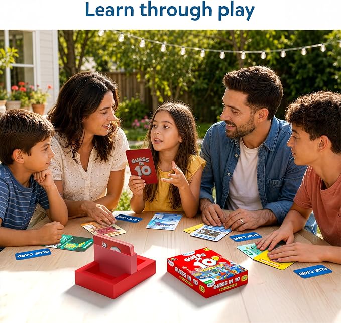 Skillmatics Guess in 10 – States of America, Geography Game, Gift for Kids | Educational Cards, History Trivia, Family Game Night, Travel Toy, Board Game, Screen-Free Fun, Boys & Girls Ages 8 and Up