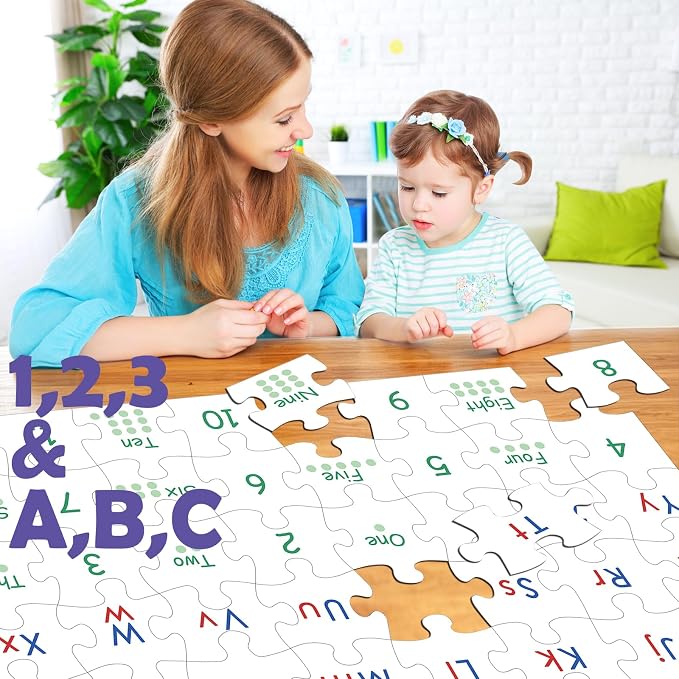 VGY Jumbo Floor Puzzle for Kids Ages 3-5,48 Piece Farm Animals Jigsaw Large Puzzles,Big Barn Puzzle for Toddler Ages 3-5,Children Learning Preschool Educational Toys for 4-8 Years Old Boy and Girl