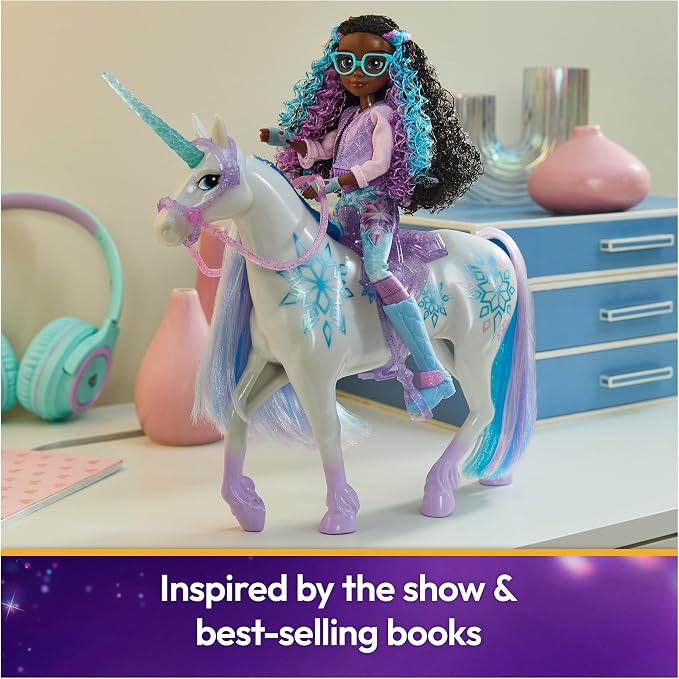 Unicorn Academy 11-inch Glacier Figure, Dolls & Unicorn Toys, Ages 4+ | Power of Friendship, Poseable Head, Brushable Mane & Tail, Recreate Show Moments, Storytelling Play, Birthday Gifts for Girls