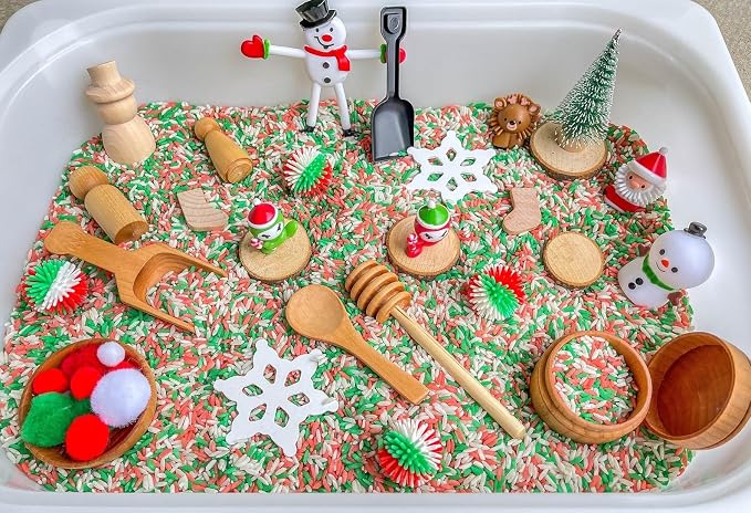 Kids Sensory Bins Montessori Sensory bin, Sensory Toys, Sensory Bins, Sensory Bin for Preschoolers (Christmas RGW)