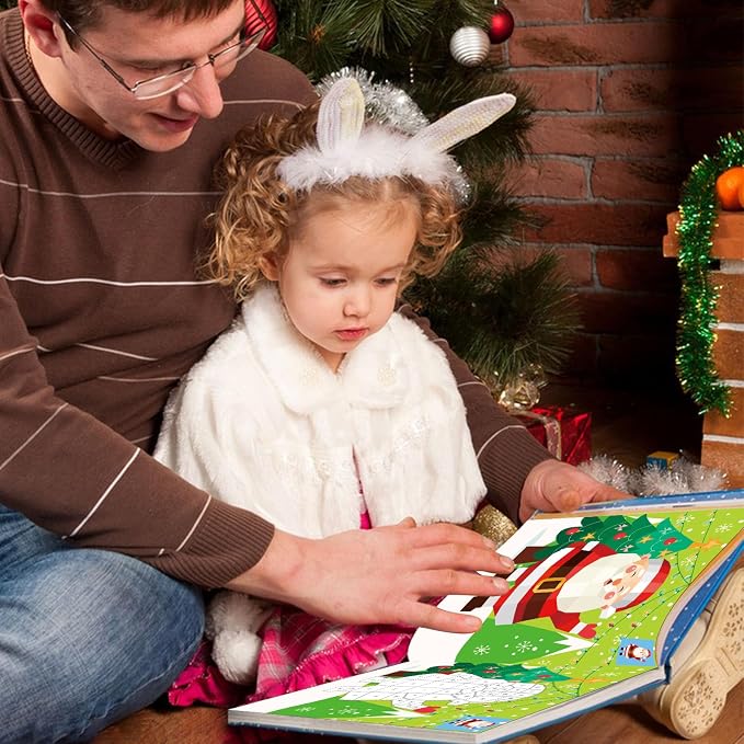 TBEEJ 2PCS Christmas’s Day Crafts for Kids Ages 4-8 Sticker Paint Books Gift Party Create 20 Pictures?Sticker Sheets are Separate?