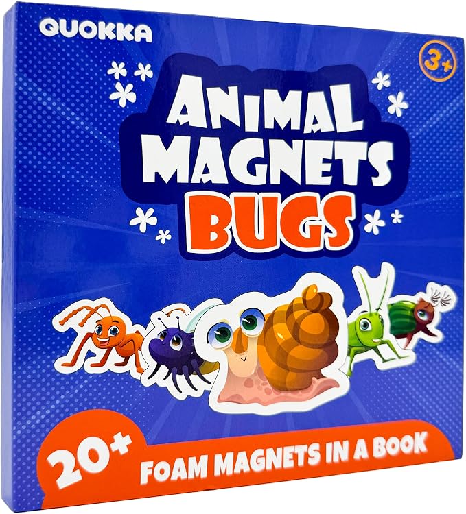Travel Magnetic Puzzles for Toddlers 1-3 - 20+Pcs Toddler Puzzles Ages 2-4 | Bugs Magnet Puzzles with Extra-Long Play Book - Strong Magnets for Car Activities - Travel Toys for Kids Ages 3-5