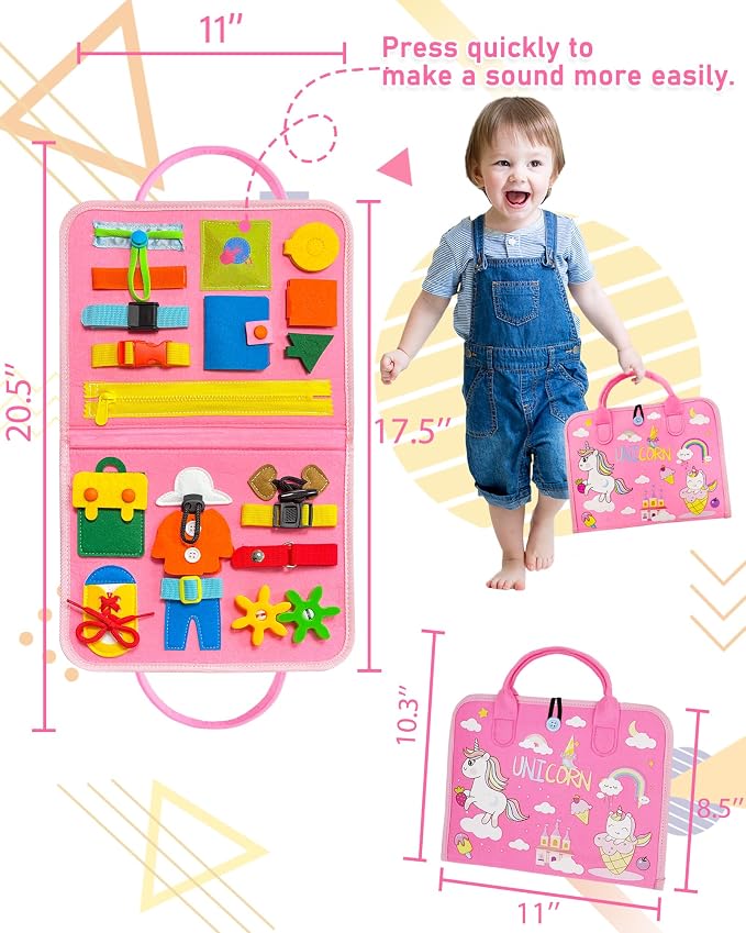 Busy Board Montessori Toys for Toddler Girl Birthday Gift Busy Book | Airplane Car Travel Toy, Learning Educational Toys, Activity Book, Toddler Activities, Sensory Toys, Fine Motor Skills