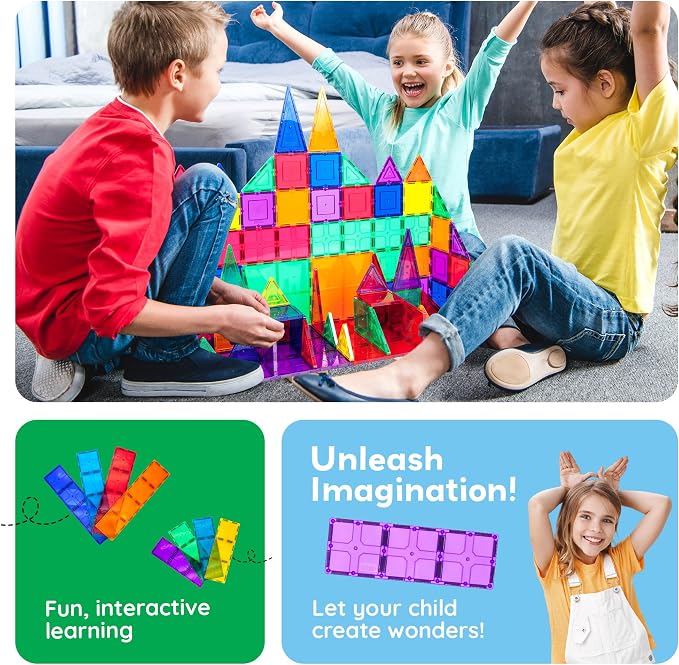 PicassoTiles 12 Piece Magnetic Tile Base Plate Set, Jumbo Stabilizer Boards | Large format design, no assembly needed, STEM building toy for ages 3+, one-piece foundation, toddler friendly
