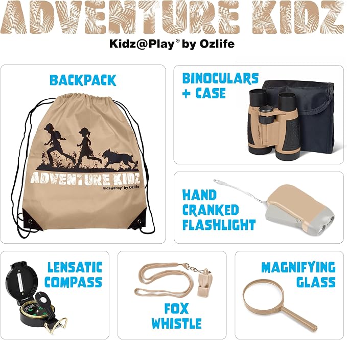 Tan Adventure Kidz Outdoor Exploration Kit