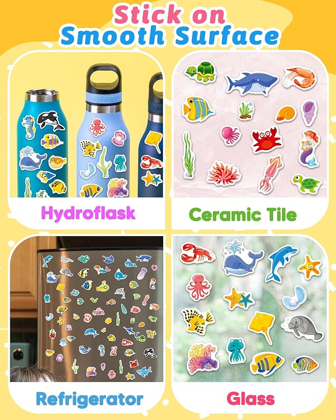 Benresive Reusable Sticker Book for Toddlers, Stickers for Kids, Travel Toy | Toddler Toys, Boys Girls Birthday Gifts, Airplane & Road Trip Essentials Kids, No Mess Waterproof Toddler Crafts Activities