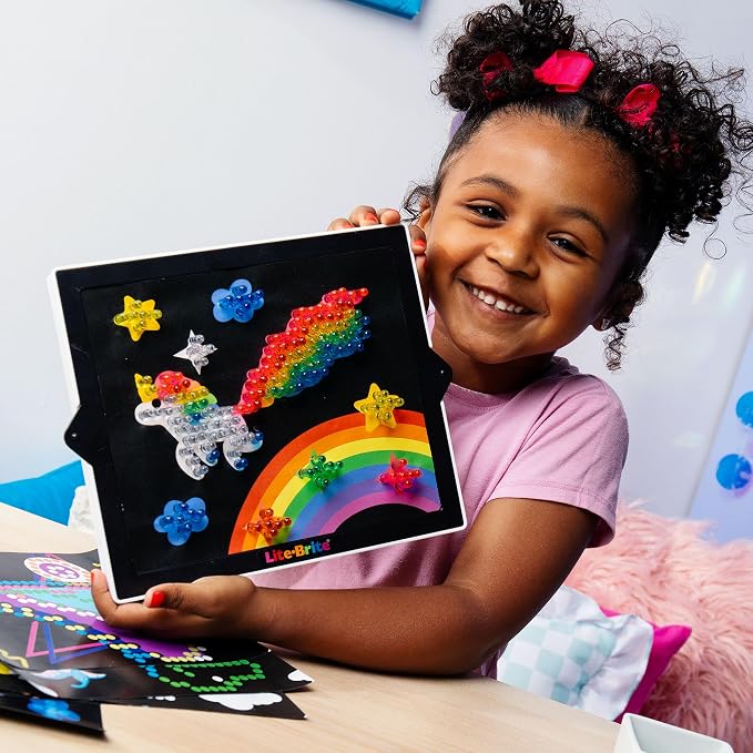 Lite Brite Classic, Favorite Retro Toy - Create Art with Light, STEM, Educational Learning, Holiday, Birthday, Gift, Boys, Kid, Toddler, Girls Age 4+