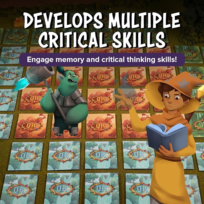 Matching Adventure Memory Game, Matching Games for 3 Year Olds and Up, Fantasy-Inspired Strategy and Concentration Game
