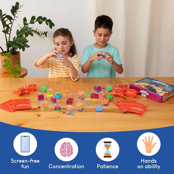 BONNYCO Brain Teaser Puzzles Cubes Kids Party Favors Pack 30. Pinata Goodie Bags Stuffers for Kids 3-5 4-8, Return Gifts for Birthday Party. Mini Puzzle Games, Classroom Prizes, Rewards Stocking | Mini Wit Games to Gift. Details Children's Birthday, Pi...
